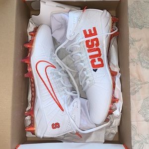 Brand new white and orange Syracuse cleats